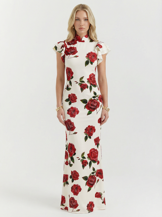 Floral Evening Maxi Dress