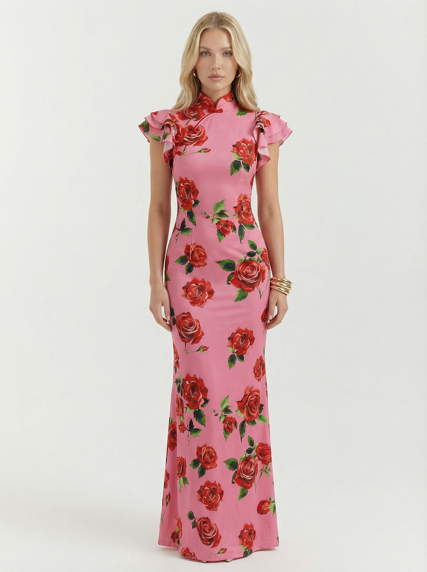 Floral Evening Maxi Dress
