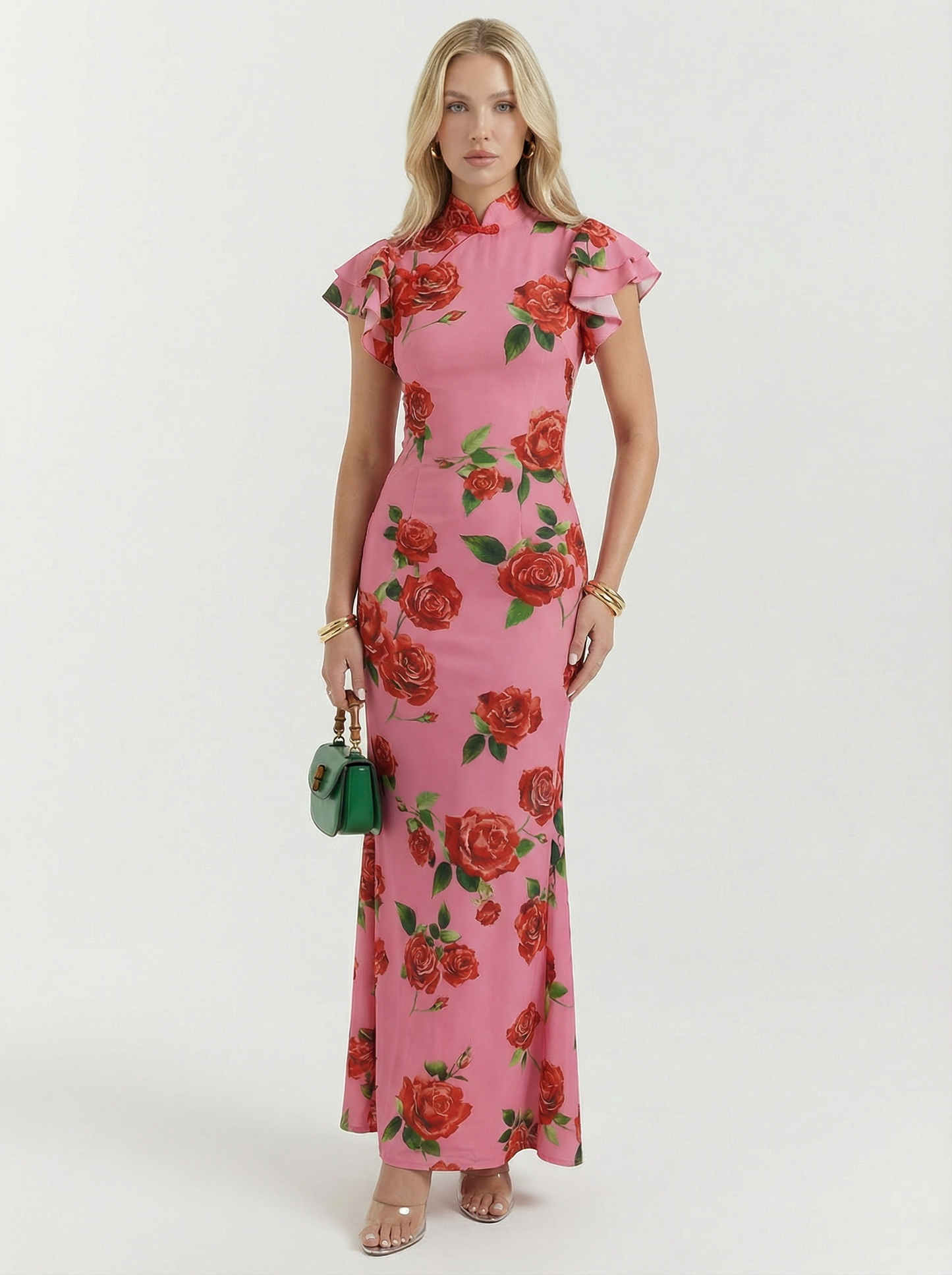 Floral Evening Maxi Dress